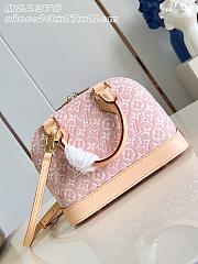Louis Vuitton Alma BB Bag Monogram Emblème Rose Ruban - 3