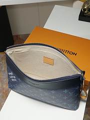 Louis Vuitton Pochette Voyage Souple Monogram Shadow Navy Blue - 6