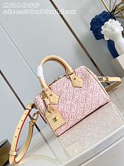 Louis Vuitton Speedy Bandoulière 20 Monogram Emblème Rose Ruban - 1