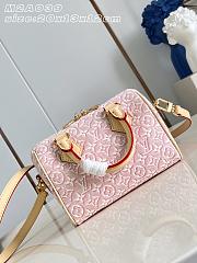 Louis Vuitton Speedy Bandoulière 20 Monogram Emblème Rose Ruban - 2