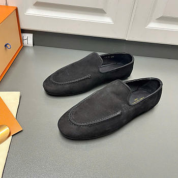 Louis Vuitton Horizon Slipper Nubuck calf leather Black