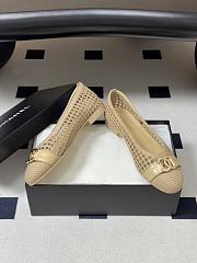Chanel Woven Ballet Flats with Raffia Grass In Beige - 2