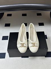 Chanel Woven Ballet Flats with Raffia Grass Off-White - 5