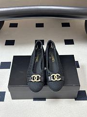 Chanel Woven Ballet Flats with Raffia Grass In Black - 6