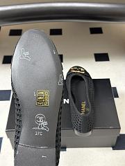 Chanel Woven Ballet Flats with Raffia Grass In Black - 3
