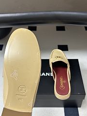 Chanel Crumpled Lambskin CC Mules In Beige - 3