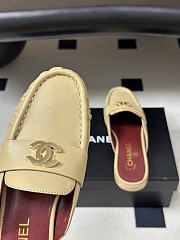 Chanel Crumpled Lambskin CC Mules In Beige - 6