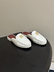 Chanel Crumpled Lambskin CC Mules In White - 1