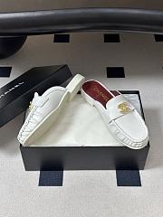 Chanel Crumpled Lambskin CC Mules In White - 2