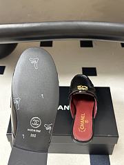 Chanel Crumpled Lambskin CC Mules In Black - 2