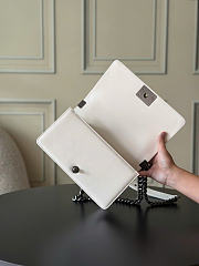 Chanel Boy Medium Quilted Leather Flap Bag In White - 4
