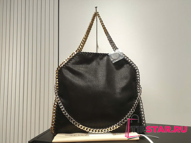 Stella McCartney 3-Chain Falabella Tote In Black - 1