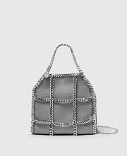 Stella McCartney Falabella chain cage mini tote in gray - 1