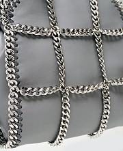 Stella McCartney Falabella chain cage mini tote in gray - 4