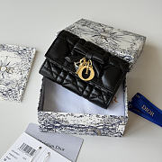Dior Lady Dior Glycine Wallet Black Lambskin - 1