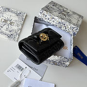 Dior Lady Dior Glycine Wallet Black Lambskin - 6