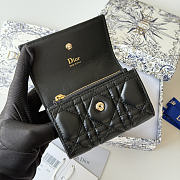 Dior Lady Dior Glycine Wallet Black Lambskin - 5