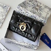 Dior Lady Dior Glycine Wallet Black Lambskin - 4