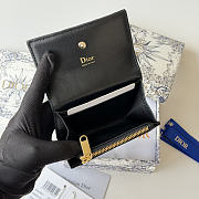 Dior Lady Dior Glycine Wallet Black Lambskin - 3