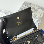 Dior Lady Dior Glycine Wallet Black Lambskin - 2