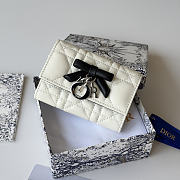 Dior Lady Dior Glycine Wallet Latte and Black Cannage Lambskin - 1