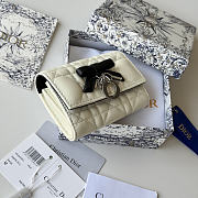 Dior Lady Dior Glycine Wallet Latte and Black Cannage Lambskin - 6
