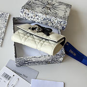 Dior Lady Dior Glycine Wallet Latte and Black Cannage Lambskin - 5