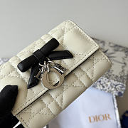 Dior Lady Dior Glycine Wallet Latte and Black Cannage Lambskin - 4