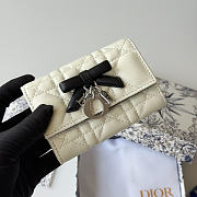 Dior Lady Dior Glycine Wallet Latte and Black Cannage Lambskin - 3