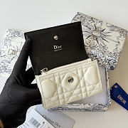 Dior Lady Dior Glycine Wallet Latte and Black Cannage Lambskin - 2