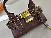 Chloe Small Paddington Shoulder Bag In Burgundy - 6