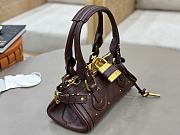 Chloe Small Paddington Shoulder Bag In Burgundy - 5