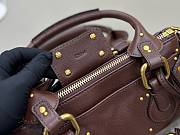 Chloe Small Paddington Shoulder Bag In Burgundy - 2