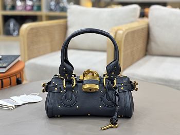 Chloe Small Paddington Shoulder Bag In Dark Blue