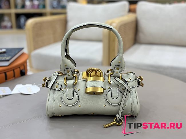 Chloe Small Paddington Shoulder Bag In Greyish Blue - 1