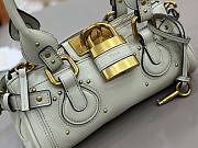 Chloe Small Paddington Shoulder Bag In Greyish Blue - 6