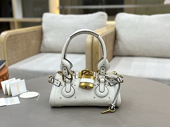 Chloe Small Paddington Shoulder Bag In White