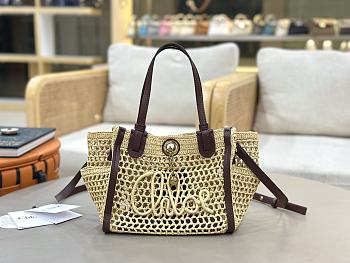 Chloe petit sac cabas Iconic en raphia