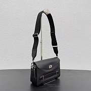 Balenciaga Le 7 Cube Messenger Bag Small in black grained calfskin - 3