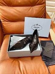 Prada Retro Triangle Logo Pointed-Toe Heels Black - 4