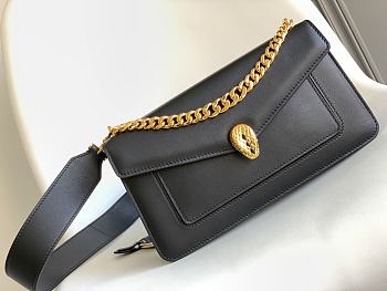 Bvlgari Serpenti East-West Maxi Chain In Black