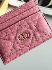 Dior Freesia Caro Card Holder In Pink - 5