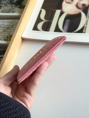 Dior Freesia Caro Card Holder In Pink - 6