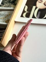 Dior Freesia Caro Card Holder In Pink - 4