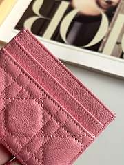 Dior Freesia Caro Card Holder In Pink - 3