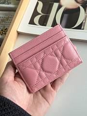 Dior Freesia Caro Card Holder In Pink - 2