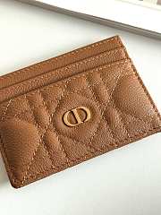 Dior Freesia Caro Card Holder In Brown - 5