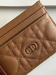 Dior Freesia Caro Card Holder In Brown - 3