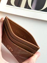 Dior Freesia Caro Card Holder In Brown - 2