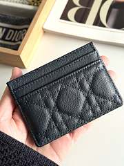 Dior Freesia Caro Card Holder In Navy Blue - 6